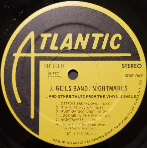 J. Geils Band* : Nightmares ...And Other Tales From The Vinyl Jungle (LP, Album, Vin)