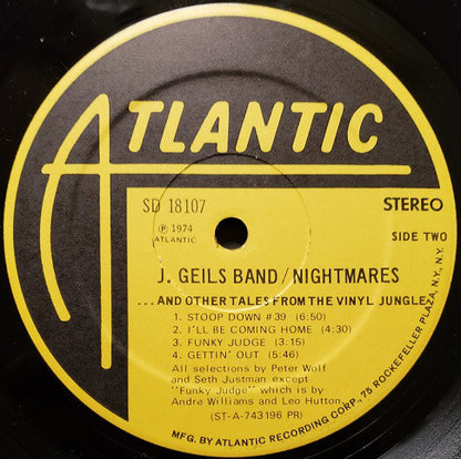 J. Geils Band* : Nightmares ...And Other Tales From The Vinyl Jungle (LP, Album, Vin)