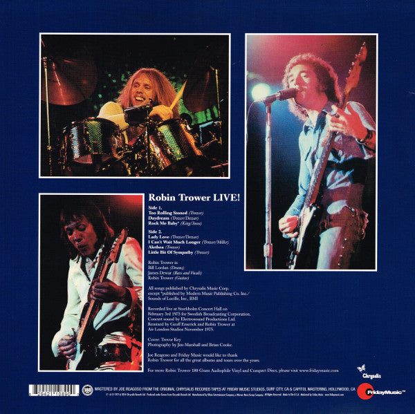 Robin Trower : Robin Trower Live! (LP, Album, RE, 180)