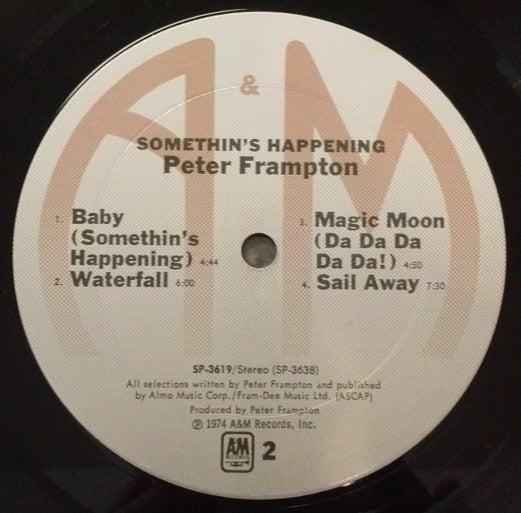 Peter Frampton : Somethin's Happening (LP, Album, Ter)