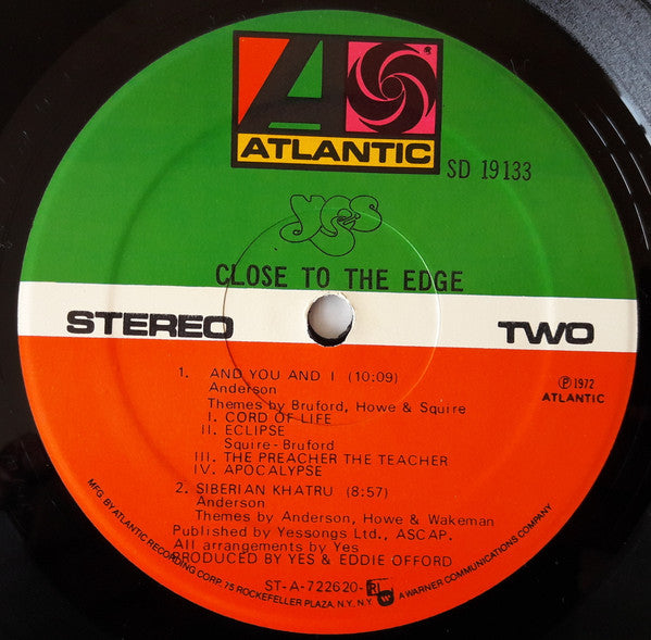 Yes : Close To The Edge (LP, Album, RE, PRC)