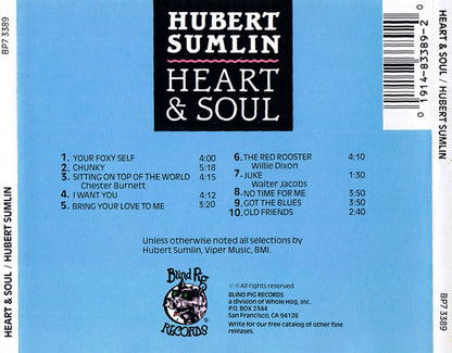 Hubert Sumlin With James Cotton & Little Mike And The Tornadoes : Heart & Soul (CD, Album)