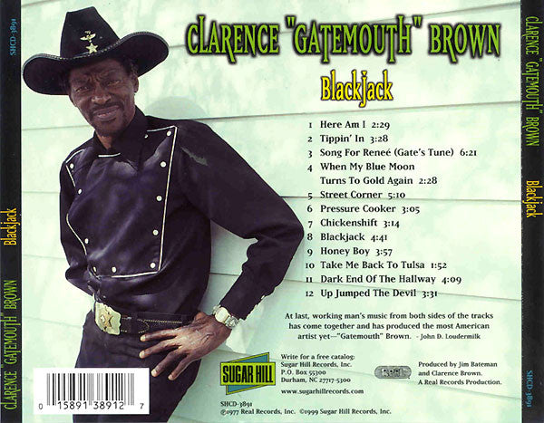 Clarence "Gatemouth" Brown : Blackjack (CD, Album, RE)