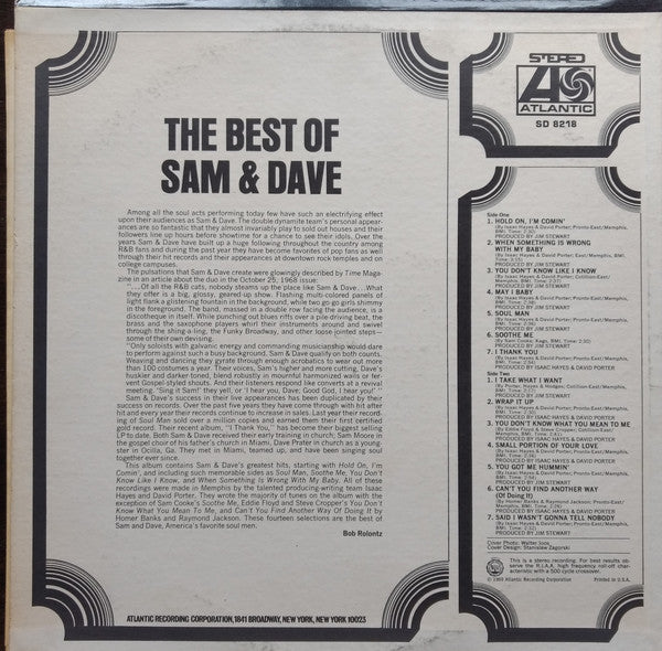 Sam & Dave : The Best Of Sam & Dave (LP, Comp, Ter)