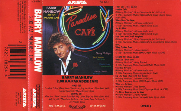 Barry Manilow : 2:00 AM Paradise Cafe (Cass, Album)