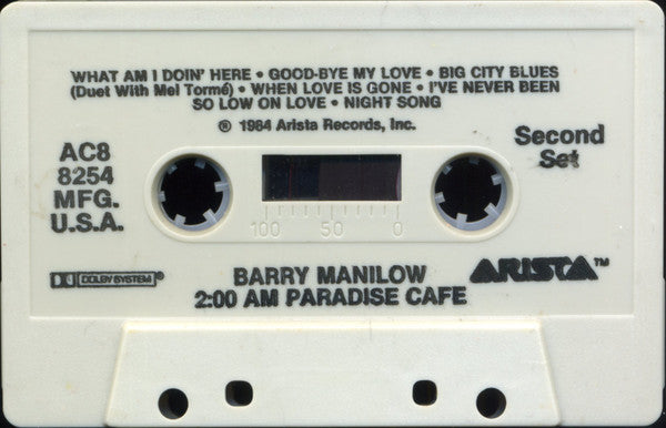 Barry Manilow : 2:00 AM Paradise Cafe (Cass, Album)