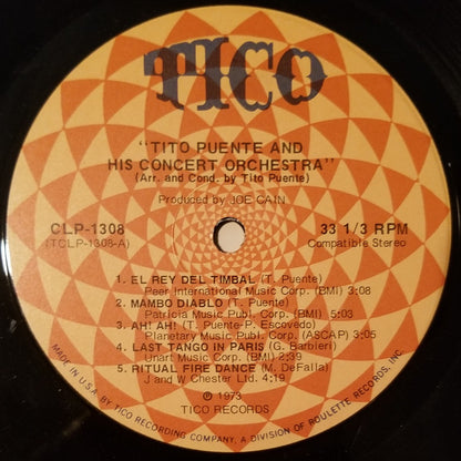 Tito Puente And His Concert Orchestra* : Tito Puente And His Concert Orchestra (LP, Album, Ind)
