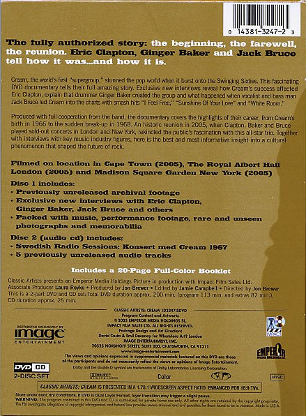 Buy Cream : Their Fully Authorised Story (DVD-V, Ltd, NTSC + CD +