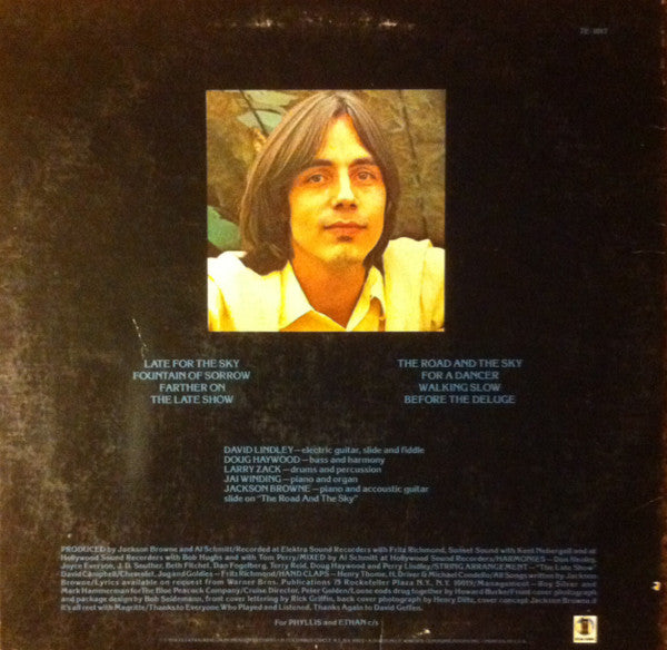 Jackson Browne : Late For The Sky (LP, Album, CP )