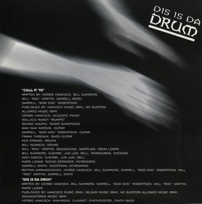 Herbie Hancock : Dis Is Da Drum (CD, Album, Club)