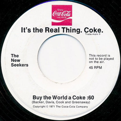The New Seekers : It's The Real Thing. Coke. (7", Promo)