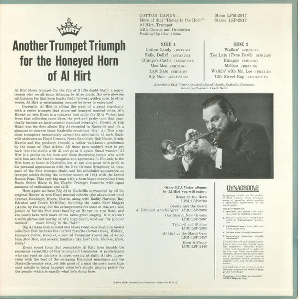 Al (He's The King) Hirt* : Cotton Candy (LP, Album, Mono, Hol)