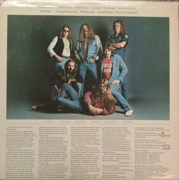 Molly Hatchet : Molly Hatchet (LP, Album, RE, Pit)