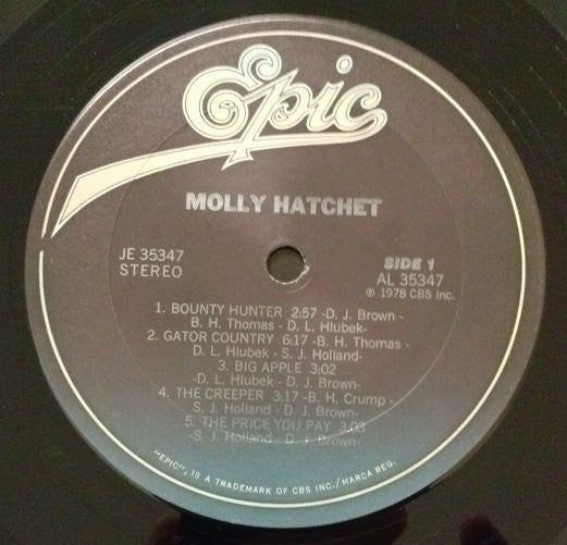 Molly Hatchet : Molly Hatchet (LP, Album, RE, Pit)