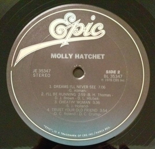 Molly Hatchet : Molly Hatchet (LP, Album, RE, Pit)
