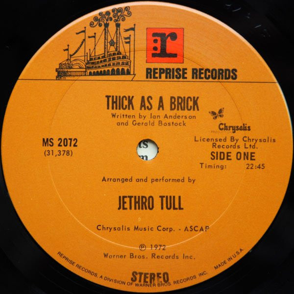 Buy Jethro Tull : Thick As A Brick (LP, Album, Pit) Online for a