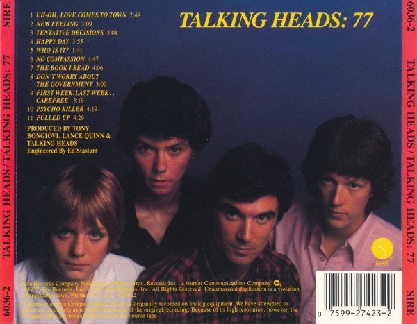 Talking Heads : Talking Heads: 77 (CD, Album, RE, Mad)