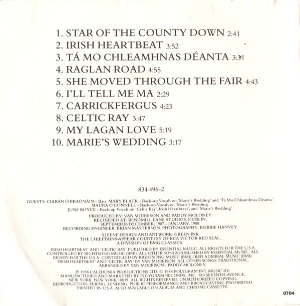 Van Morrison & The Chieftains : Irish Heartbeat (CD, Album)