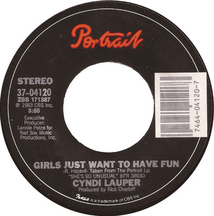 Cyndi Lauper : Girls Just Want To Have Fun (7", Single, Styrene, Pit)