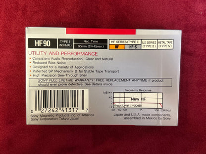 1988 Sony HF Blank Cassette 90 mins