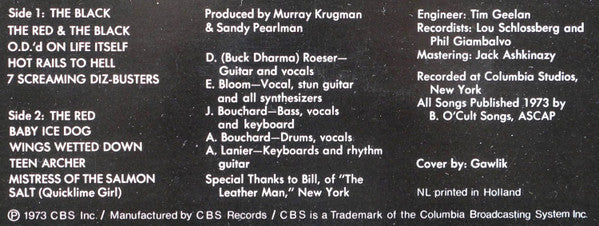 The Blue Öyster Cult* : Tyranny And Mutation (LP, Album)