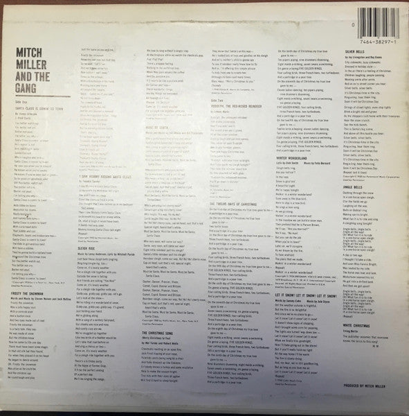 Mitch Miller And The Gang : Holiday Sing Along With Mitch (LP, Album, RE)