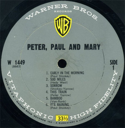 Peter, Paul And Mary* : Peter, Paul And Mary (LP, Album, Mono)
