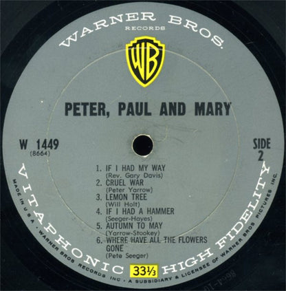 Peter, Paul And Mary* : Peter, Paul And Mary (LP, Album, Mono)