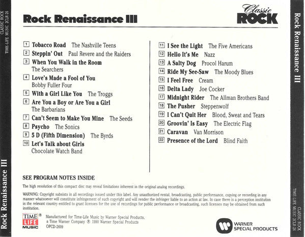 Various : Classic Rock - Rock Renaissance III (CD, Comp)