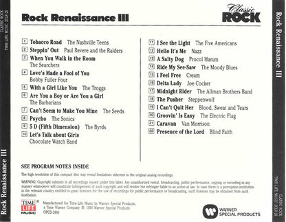 Various : Classic Rock - Rock Renaissance III (CD, Comp)