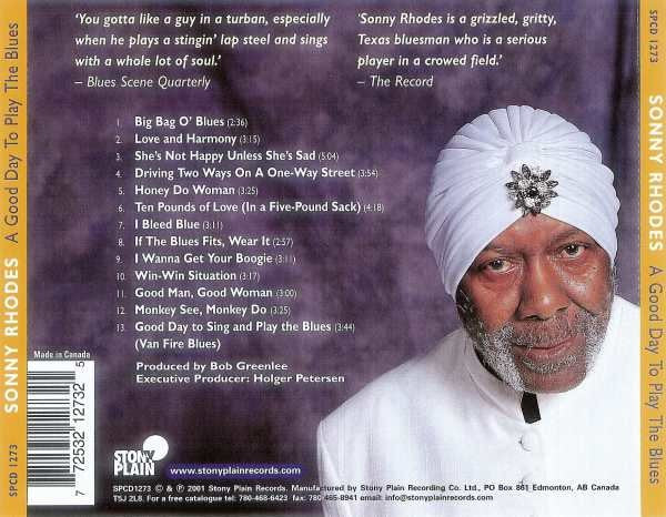 Sonny Rhodes : A Good Day To Play The Blues (CD, Album)