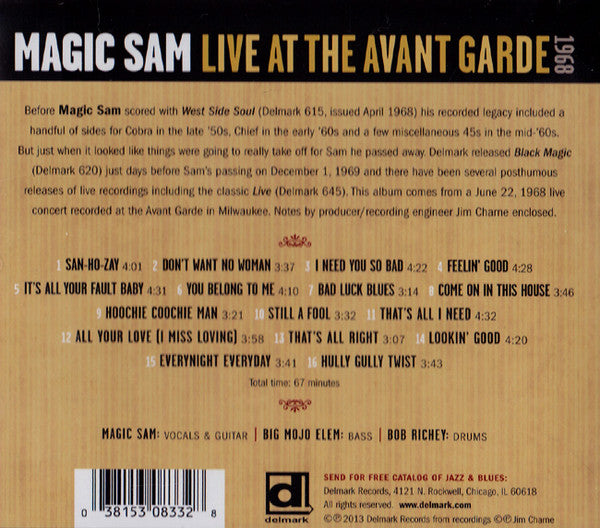 Magic Sam : Live At The Avant Garde (CD)