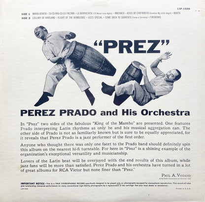 Perez Prado And His Orchestra : "Prez" (LP, Album, Ind)