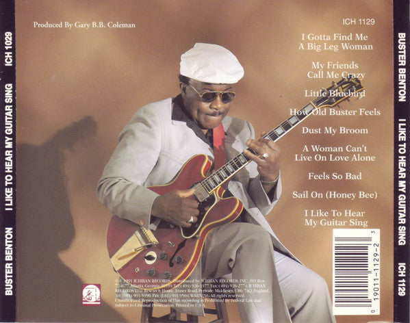 Buster Benton : I Like To Hear My Guitar Sing (CD, Album)