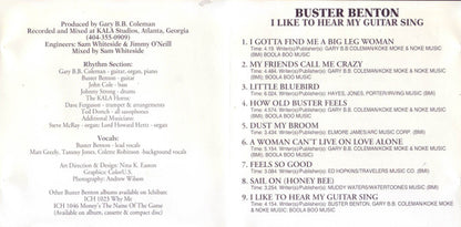 Buster Benton : I Like To Hear My Guitar Sing (CD, Album)