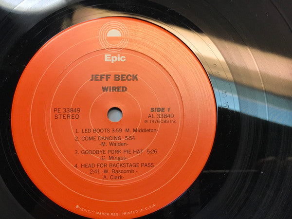 Jeff Beck : Wired (LP, Album, San)