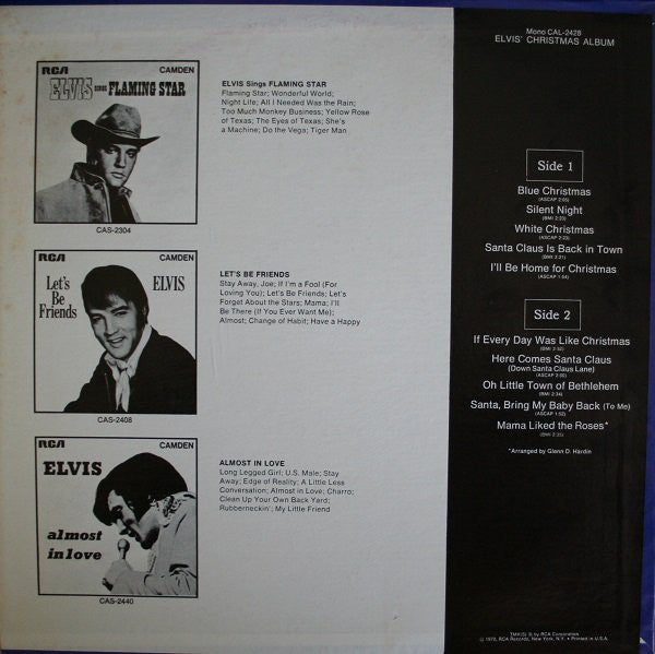 Elvis Presley : Elvis' Christmas Album (LP, Album, Mono, RE)
