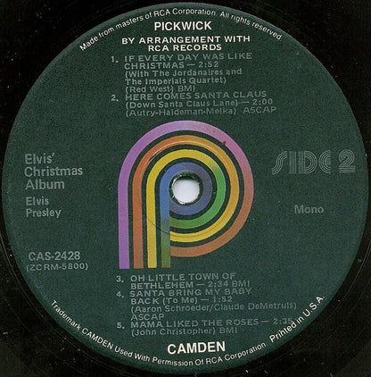 Elvis Presley : Elvis' Christmas Album (LP, Album, Mono, RE)