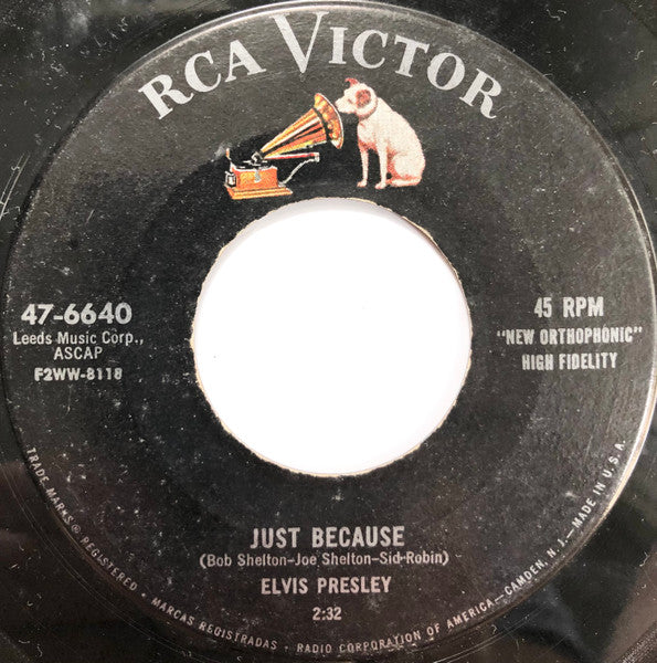 Elvis Presley : Blue Moon / Just Because (7", Single, Ind)