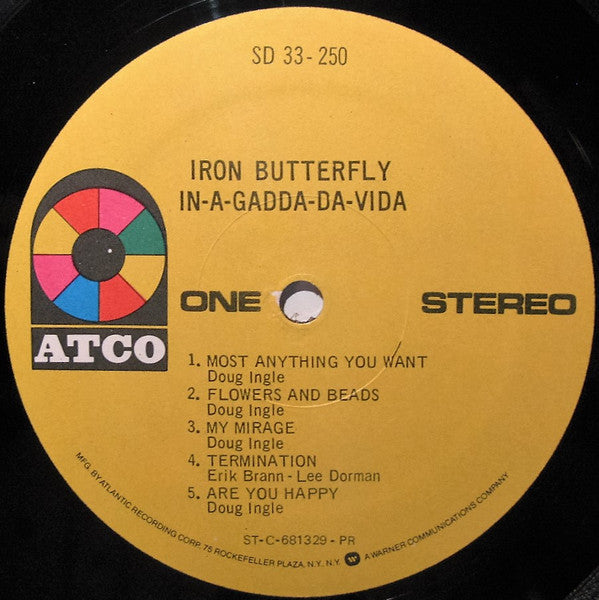 Iron Butterfly : In-A-Gadda-Da-Vida (LP, Album, RP, PR)