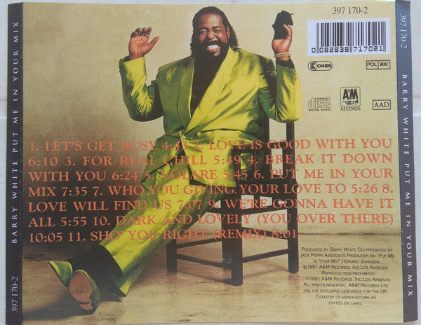 Barry White : Put Me In Your Mix (CD, Album)