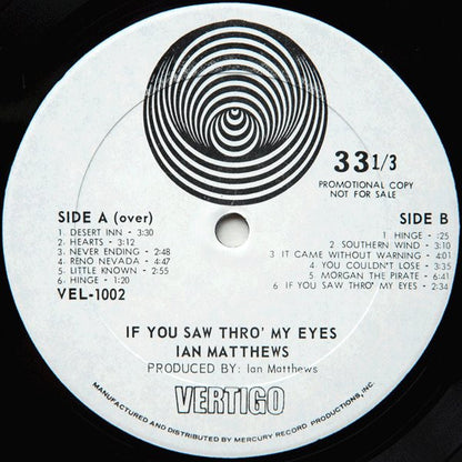 Ian Matthews* : If You Saw Thro' My Eyes (LP, Album, Promo)