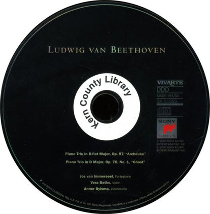 Beethoven* - Jos van Immerseel, Vera Beths, Anner Bylsma : Archduke & Ghost Trios (CD, Album)