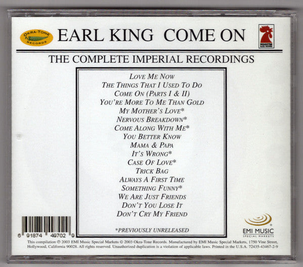 Earl King : Come On: The Complete Imperial Recordings (CD, Comp)
