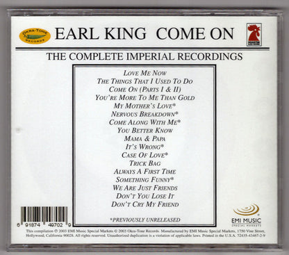 Earl King : Come On: The Complete Imperial Recordings (CD, Comp)