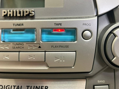 Philips AZ2765 Portable Boombox * CD-Radio-Double Cassette * Fully Serviced * New Belts