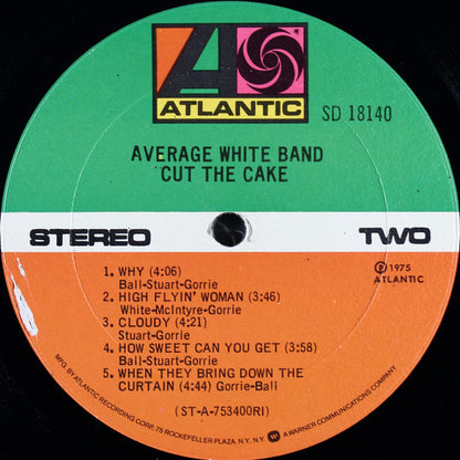 Average White Band : Cut The Cake (LP, Album, RI )