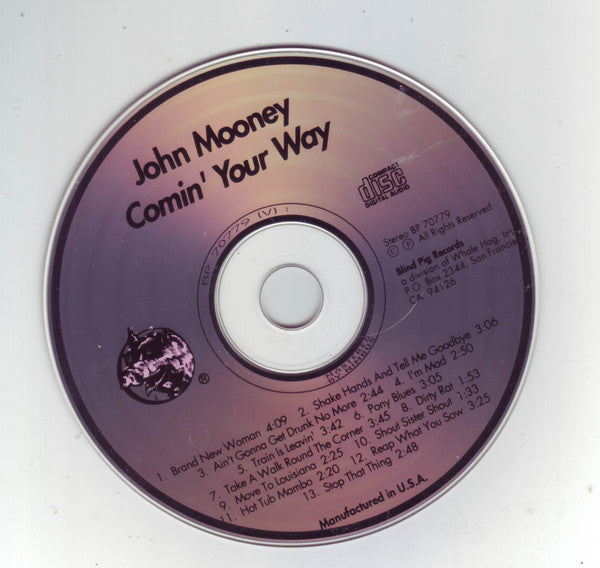 John Mooney : Comin' Your Way (CD, Album)