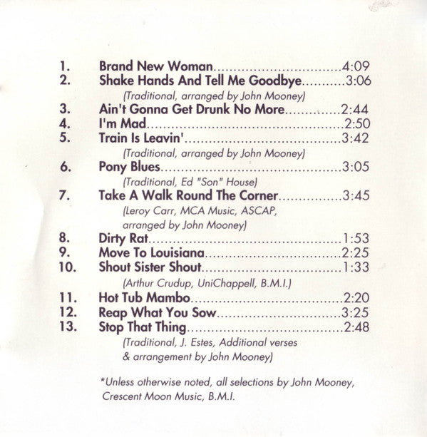 John Mooney : Comin' Your Way (CD, Album)
