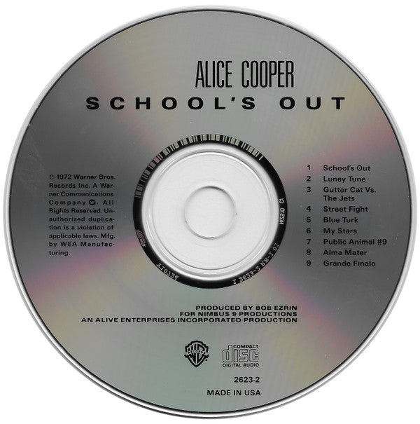 Alice Cooper : School's Out (CD, Album, RE, RP, Wea)